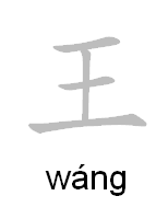 Chinese Character Wang